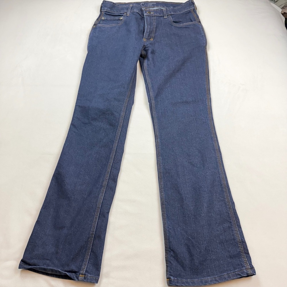 Origin USA Standard Boot Cut‎ Jeans Mens 34x34 Dark Wash Indigo USA Made Stretch